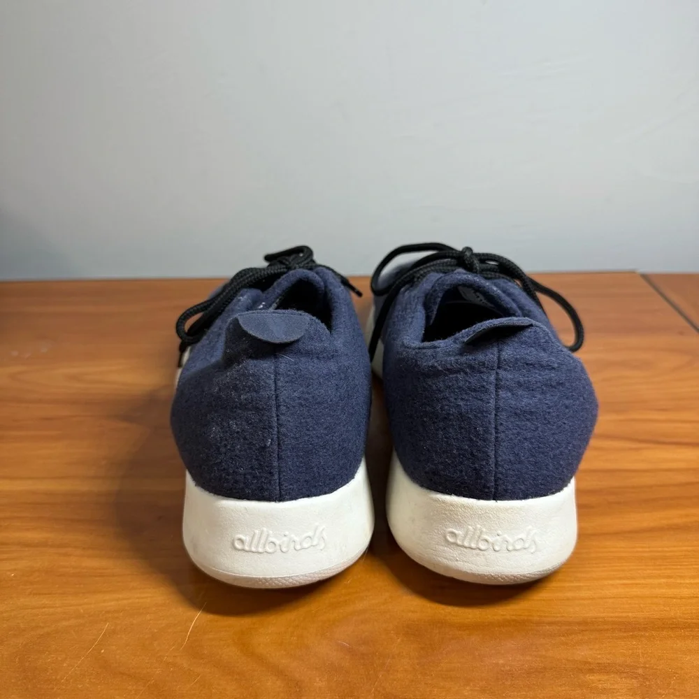 Allbirds Men's Wool Runner Sneakers Navy Blue Fabric Comfort‎ Shoe M10
